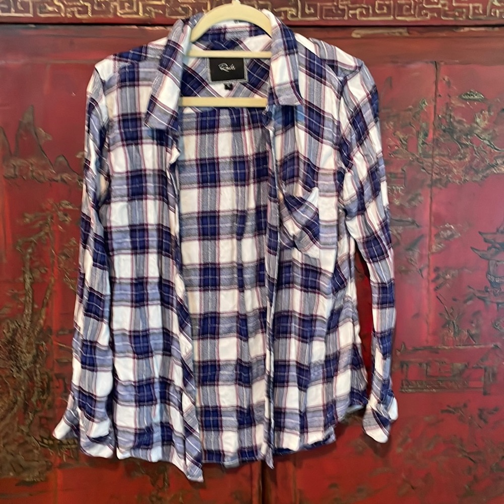 Rails flannel blouse